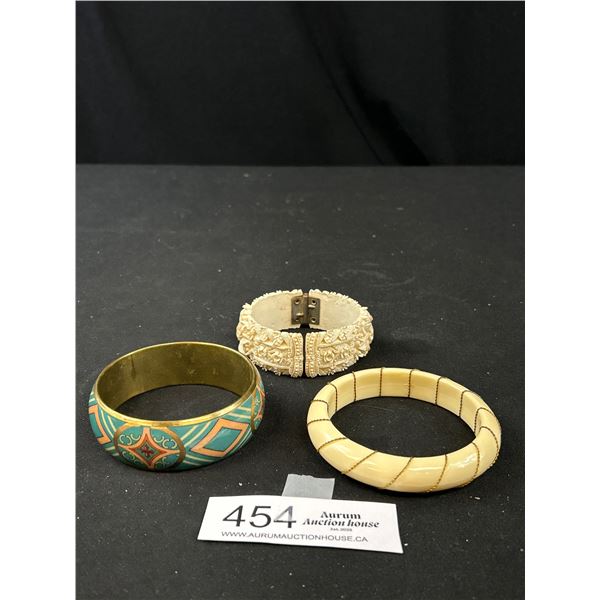 3 Vintage Costume Bangles