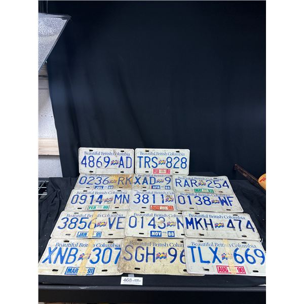 Lot of Vintage BC License Plates