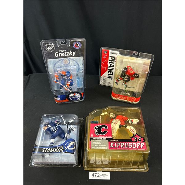 4 McFarlens NHL Action Figures, Still Sealed in Package