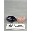 Image 1 : Lot of 2 Stones, Amethyst and Rose Quartz