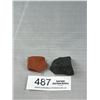 Image 1 : Lot of 2 Stones, Red Jasper Rough and Shunghite