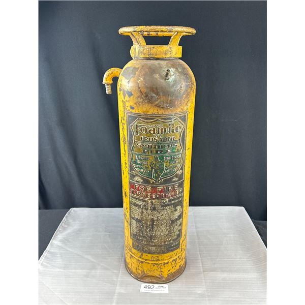 Vintage Foamite Fire Extinguisher 24" Tall, Great Look, NO SHIPPING