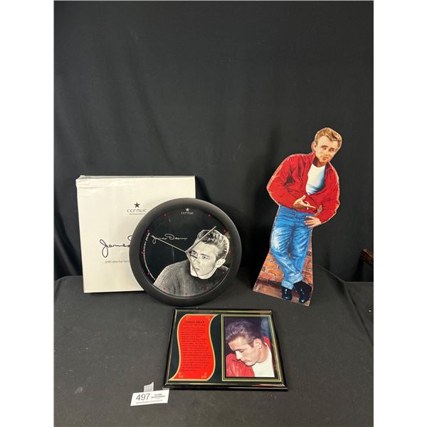 Collectible James Dean Lot, Clock etc