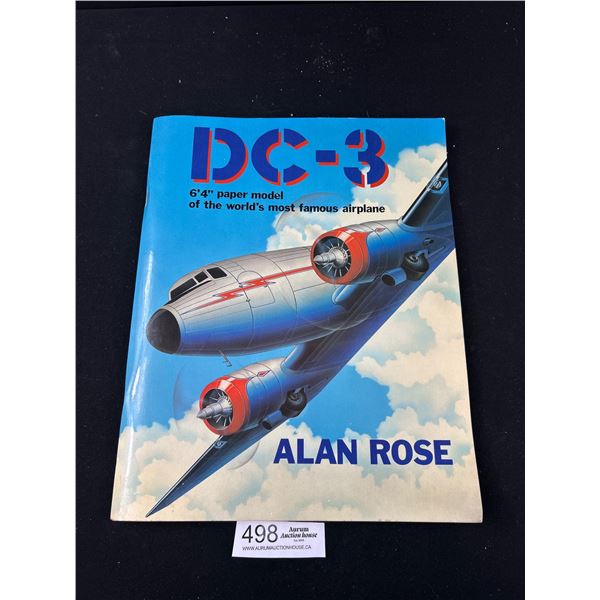DC-3 6,4" Paper Model Book, Allen Rose, Excellent Condition