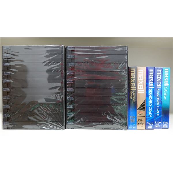 Qty Approx. 25 Video Cassettes, Misc Brands:  Maxell,  Sony