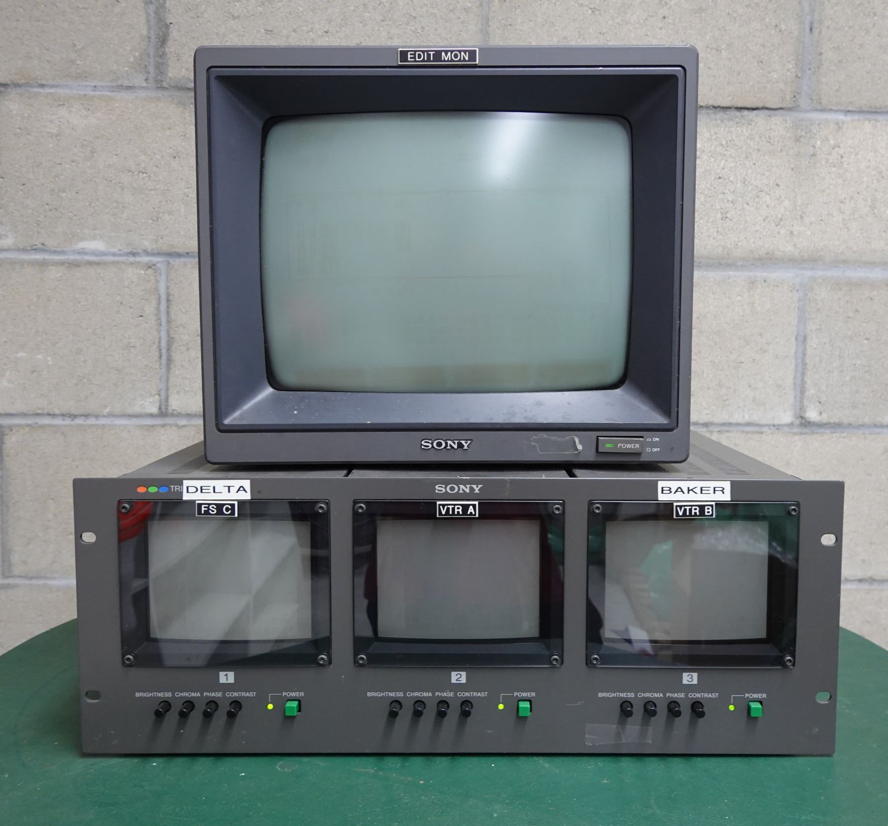 Trinitron Display Sony CPD-121 Character Display & PVM-5310 Trinitron Color Video Monitor ...