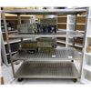 Image 1 : Pase Equipment Stainless Steel 3-Tier Rolling Shelf 60" x 30" x 32"H (contents not included)