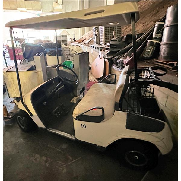 E-Z-GO White  2-Seater Golf Cart w/ Rear Seat/Storage (does not run, needs repair) pickup by appoint