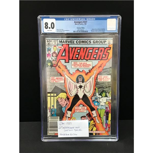 MARVEL COMICS NO.227 THE AVENGERS CGC GRADED 8.0
