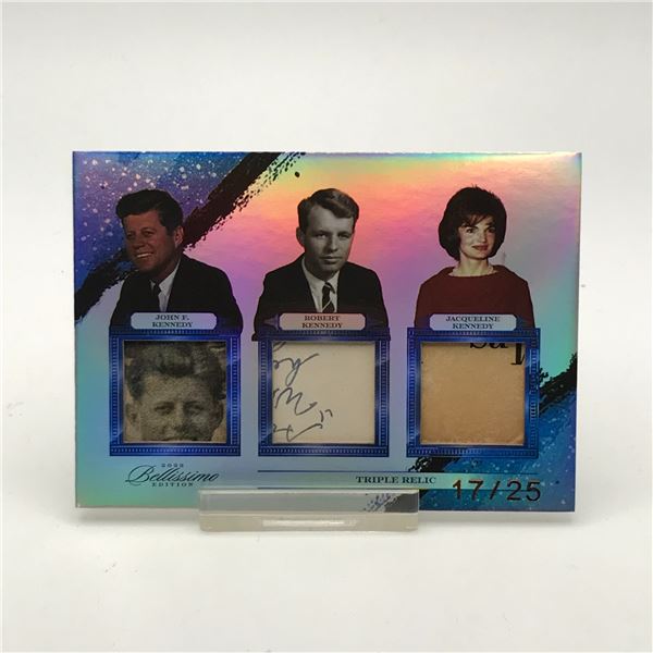 JFK, Robert Kennedy, Jackie Kennedy Relic Card 17/25