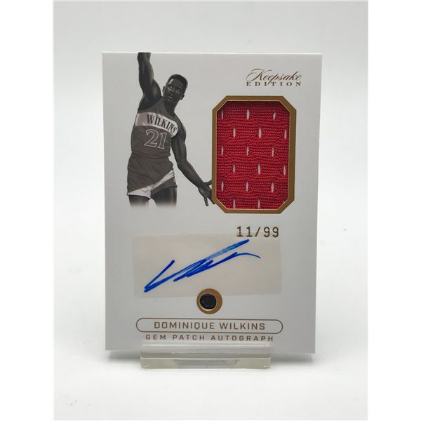 DOMINIQUE WILKINS NO.GPA DW2 2024 KEEPSAKE EDITION BLACK DIAMOND PATCH AUTO 11/99