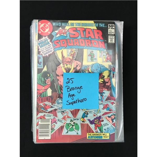 LOT OF 25 BRONZE AGE SUPERHERO COMICS