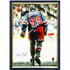Image 2 : Wayne Gretzky Autographed Framed 18x25 Canvas New York Rangers 64/99 BECKETT