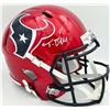 Image 1 : TANK DELL SIGNED HOUSTON TEXANS FULL SIZE HELMET (BECKETT COA)