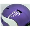 Image 2 : JUSTIN JEFFERSON SIGNED MINNESOTA VIKINGS FLASH HELMET (BECKETT COA)