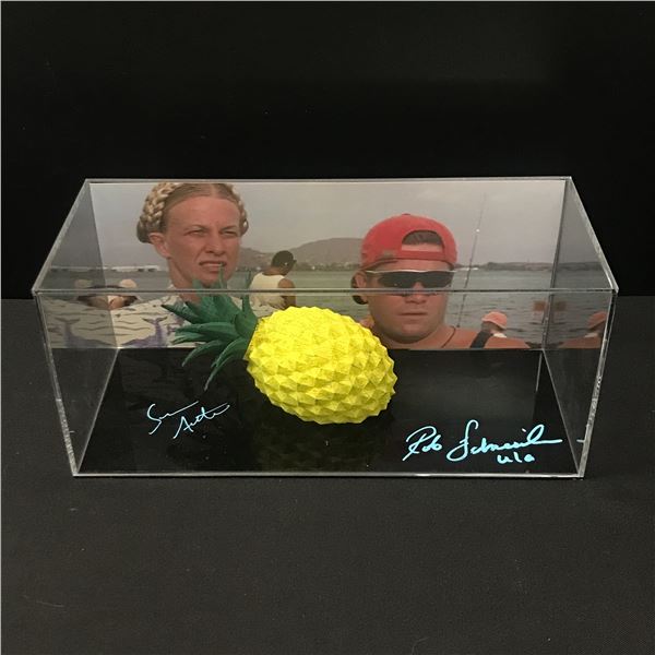 SEAN ASTIN AND ROB SCHNEIDER SIGNED 50 FIRST DATES PRESENTATION PIECE - WWOC COA