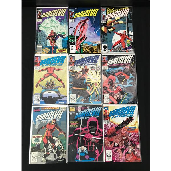 LOT OF 9 DAREDEVIL COMICS (MARVEL COMICS)