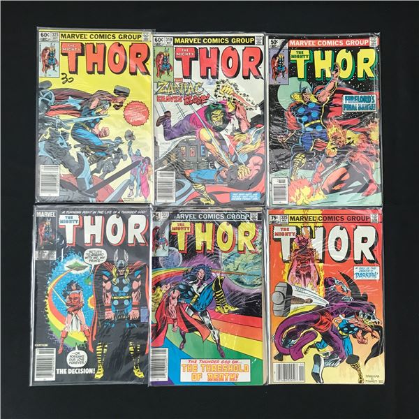 LOT OF 6 THE MIGHTY THOR COMICS (MARVEL COMICS)