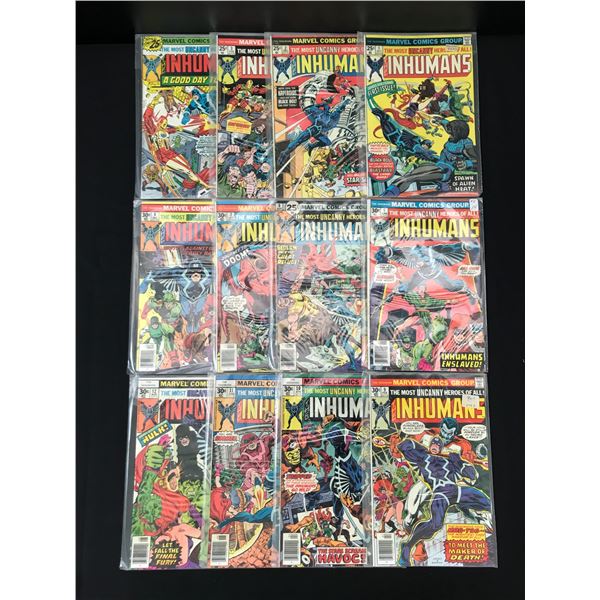 LOT OF 12 INHUMANS COMICS (MARVEL COMICS)