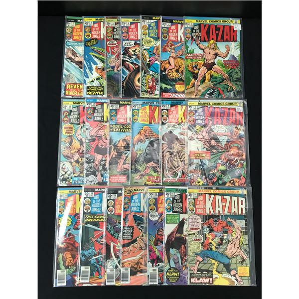 LOT OF 20 KA-ZAR COMICS (MARVEL COMICS)