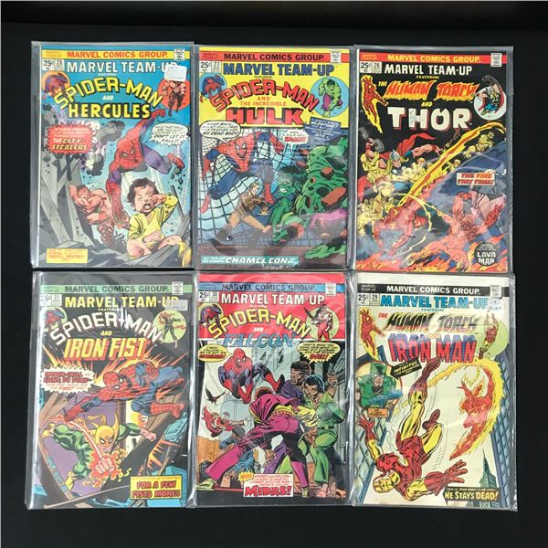 LOT OF 6 MARVEL TEAM UP COMICS (MARVEL COMICS)