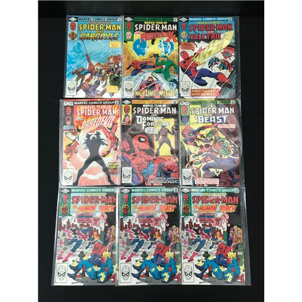 LOT OF 9 MARVEL TEAM UP COMICS (MARVEL COMICS)