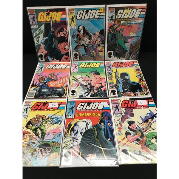 LOT OF 9 G.I. JOE COMICS (MARVEL COMICS)