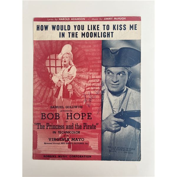 Bob Hope signed sheet music