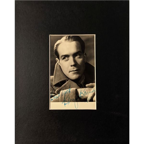 The return of The Scarlet Pumpernickel Barry K. Barnes signed photo