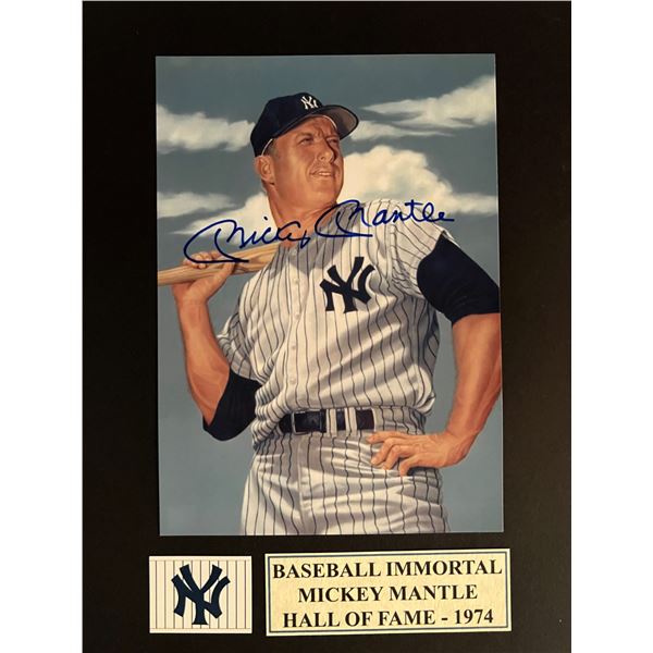 Mickey Mantle signed photo