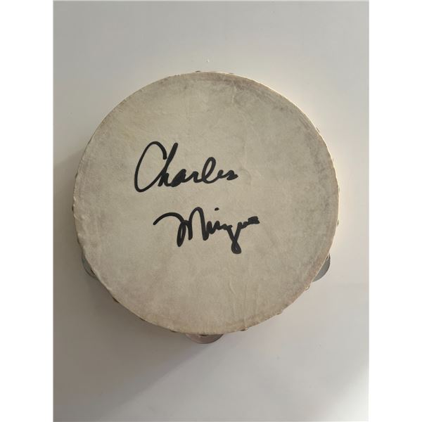 Charles Mingus signed tambourine