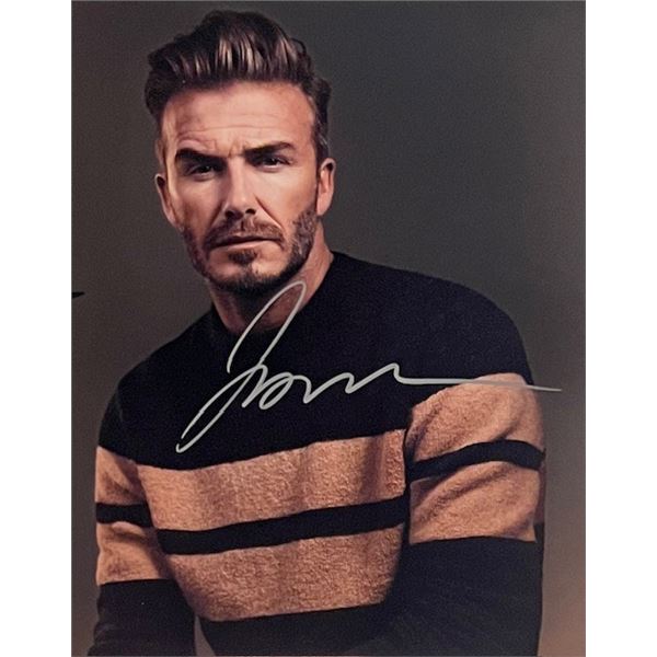 Soccer Star David Beckham Signed Photo