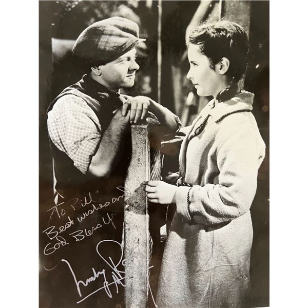 Mickey Rooney signed photo