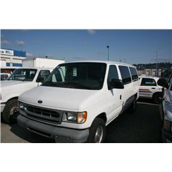 2000 FORD E150 CARGO VAN WHITE