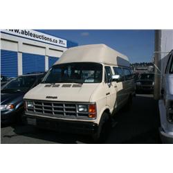 1991 DODGE RAM VAN YELLOW