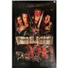 Image 1 : Pirates Of The Caribbean Curse Of The Black Pearl cast signed movie poster. GFA Authenticated