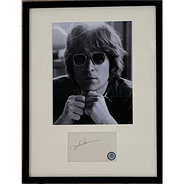 John Lennon framed signature collage