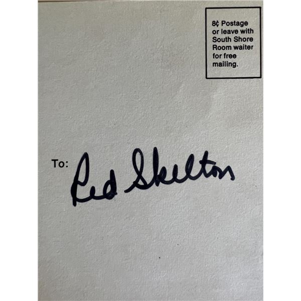 Red Skelton signed postcard