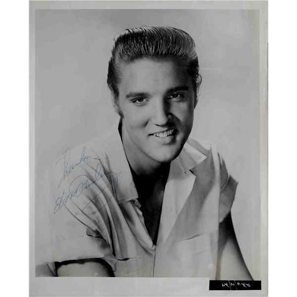 Elvis Presley signed promo photo menu