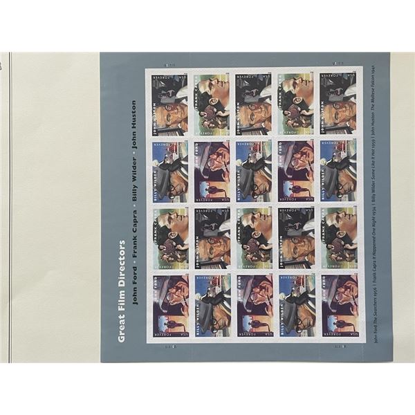 2012 Great Film Directors stamp set of 20