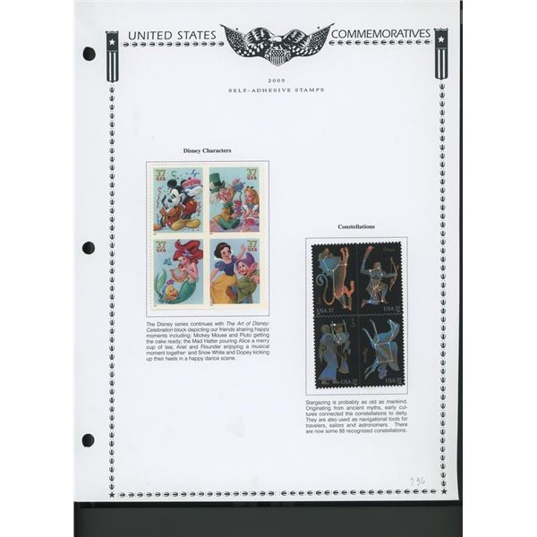 2005 United States Self-Adhesive Booklet Stamp Set