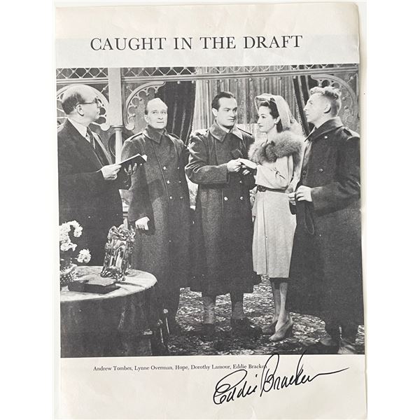 Caught in the Draft Eddie Bracken signed photo