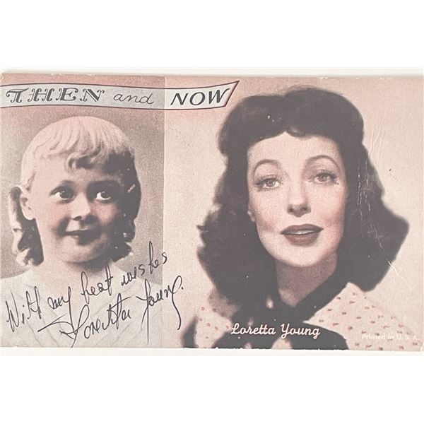 Actress Loretta Young signed photo
