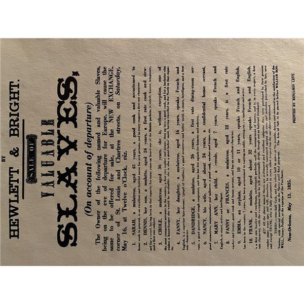 Hewlett & Bright replica receipt. 9x11 inches