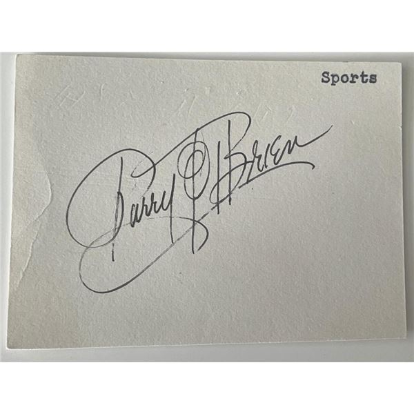 Olympic athlete Parry O'Brien autograph note