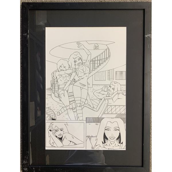 Original hand drawn sketch, unknown comic book artist