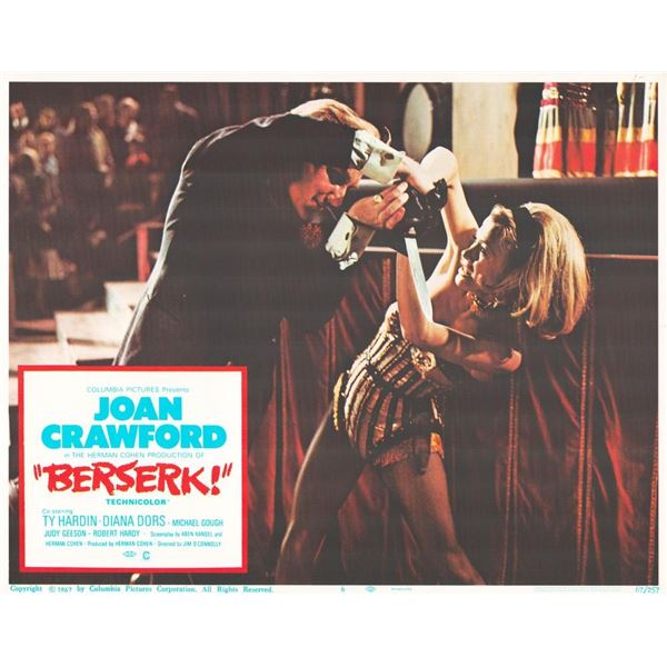 Berserk! 1967 original vintage lobby card