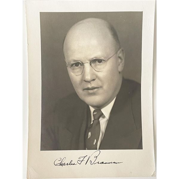 US Secretary of Agriculture Charles F. Brannan signed photo