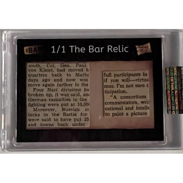 Ronald Reagan/ WW2 news relic. 3x4 inches