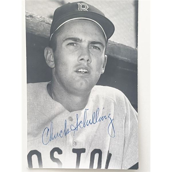 Chuck Schilling signed photo post card